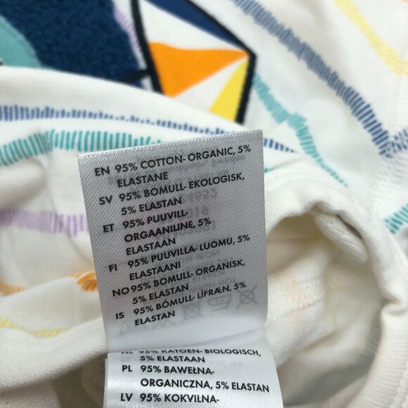 Polarn O. Pyret Organic Long Sleeve Baby Bodysuit Striped Hedgehog Print 0-1M - Picture 5 of 5